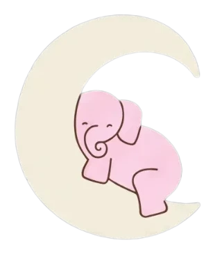 Personalized Wooden Elephant On Moon Nursery Lamp & Night Light