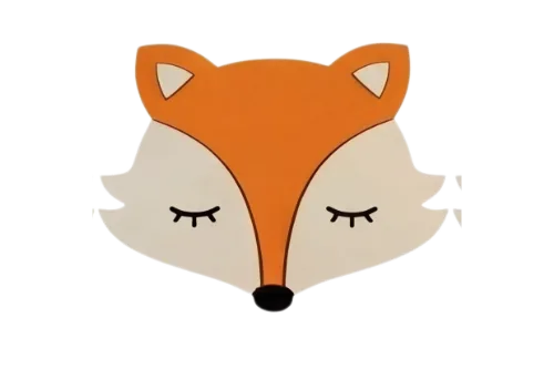 Personalized Wooden Fox Nursery Lamp & Night Light