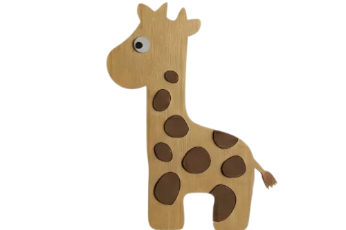 Personalized Wooden Giraffe Nursery Lamp & Night Light