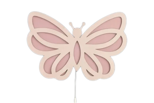 Personalized Wooden Layered Butterfly Nursery Lamp & Night Light