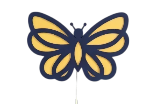 Personalized Wooden Layered Butterfly Nursery Lamp & Night Light