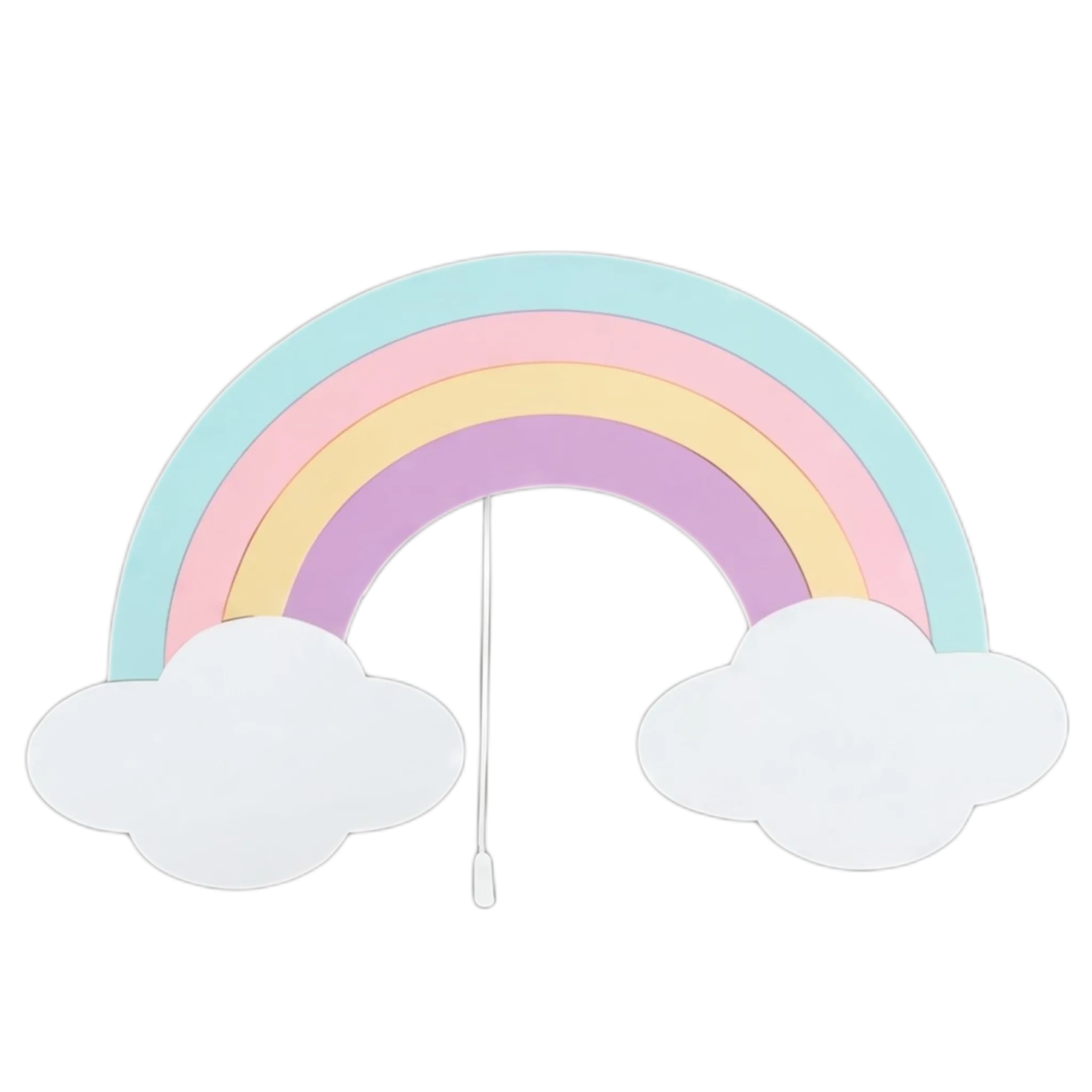 Personalized Wooden Rainbow Nursery Lamp & Night Light