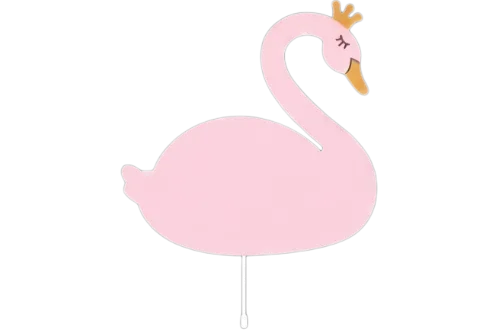 Personalized Wooden Swan Nursery Lamp & Night Light