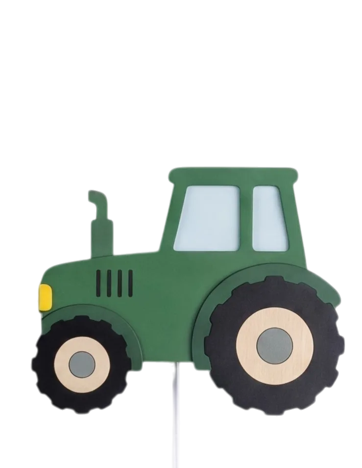Personalized Wooden Tracktor Nursery Lamp & Night Light