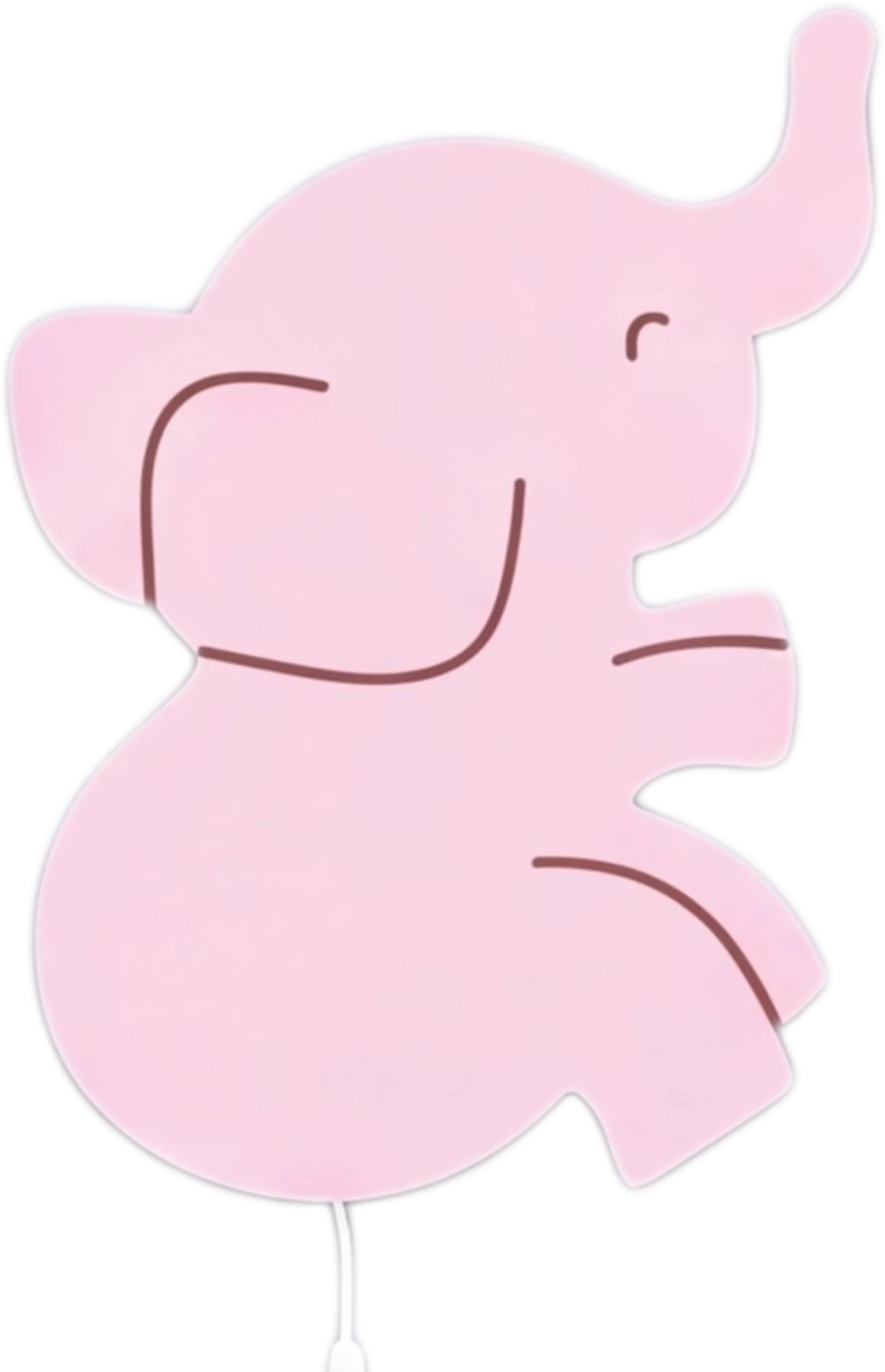 Personalized Wooden Elephant Nursery Lamp & Night Light
