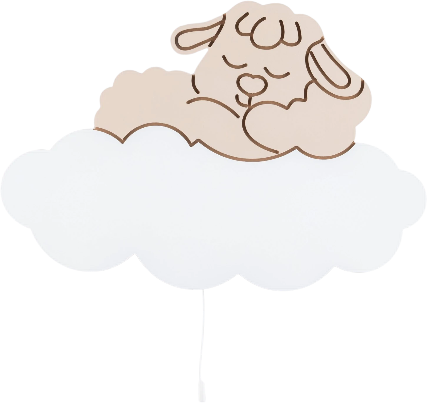 Personalized Wooden Lamb On Cloud Nursery Lamp & Night Light