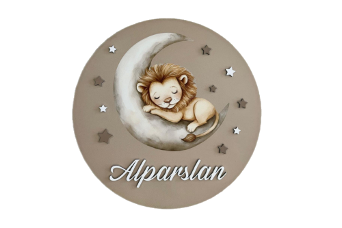 Personalized Lion Wooden Door Sign