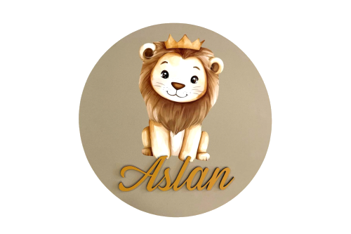 Personalized Lion Door Sign — Classic